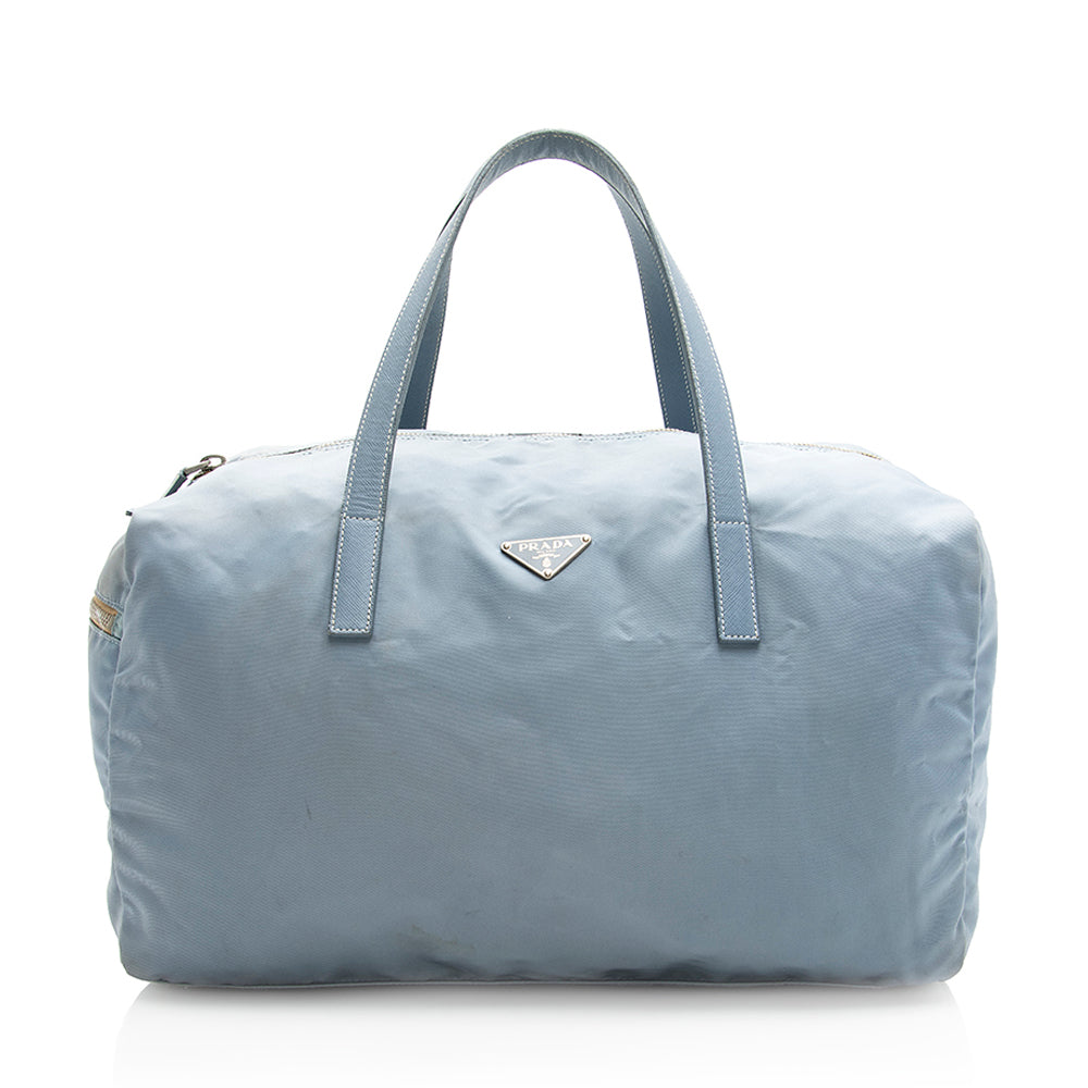 Prada Tessuto Vernice Duffle Bag Final Sale Shf Small Travel Bag