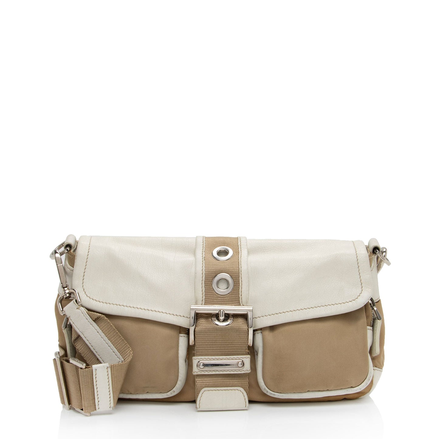 Prada Tessuto Buckle Bag Shf 8Sd7Hx Vitello Flap Shoulder Bag