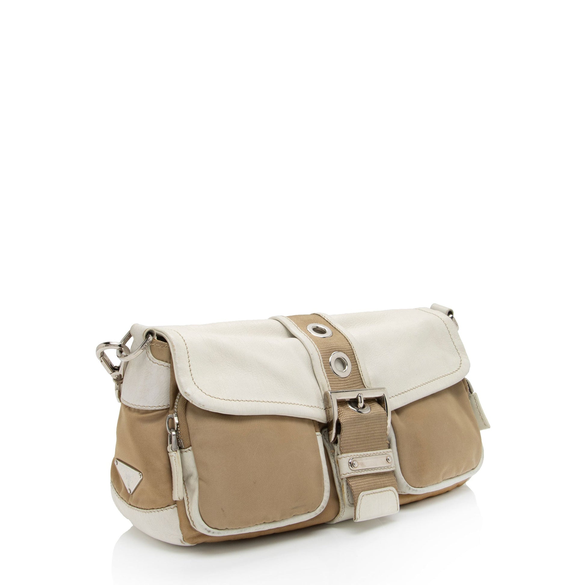Prada Tessuto Buckle Bag Shf 8Sd7Hx Vitello Flap Shoulder Bag