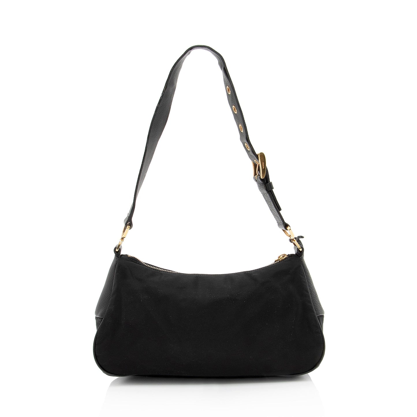 Prada Tessuto Daino Lock Shoulder Bag Vitello Zip