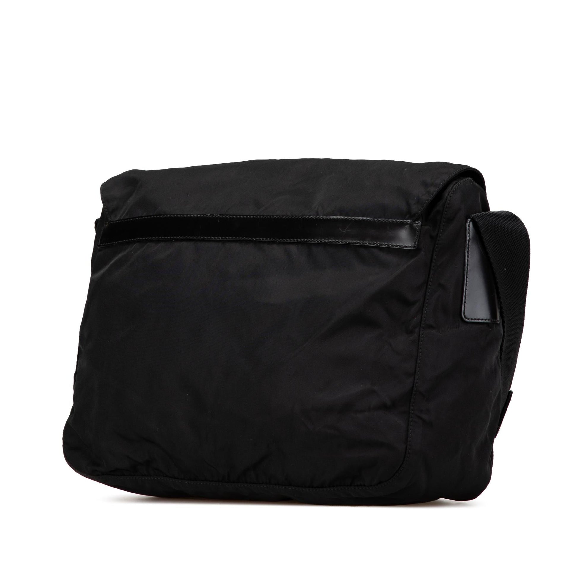 Prada Tessuto Double Buckle Messenger Bag Zip Crossbody Bag