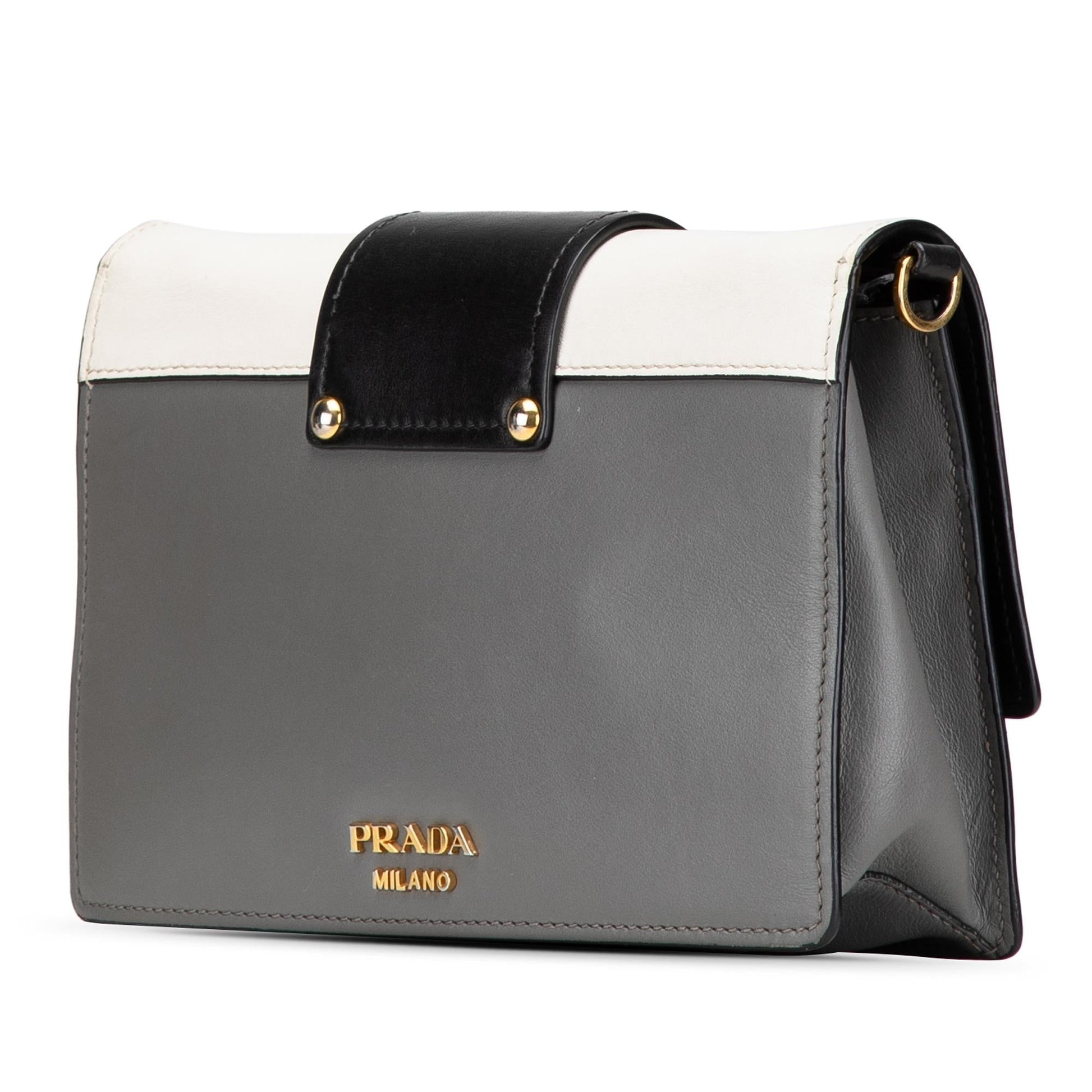 Prada Tricolor City Calf Ribbon Bag Crossbody Bag