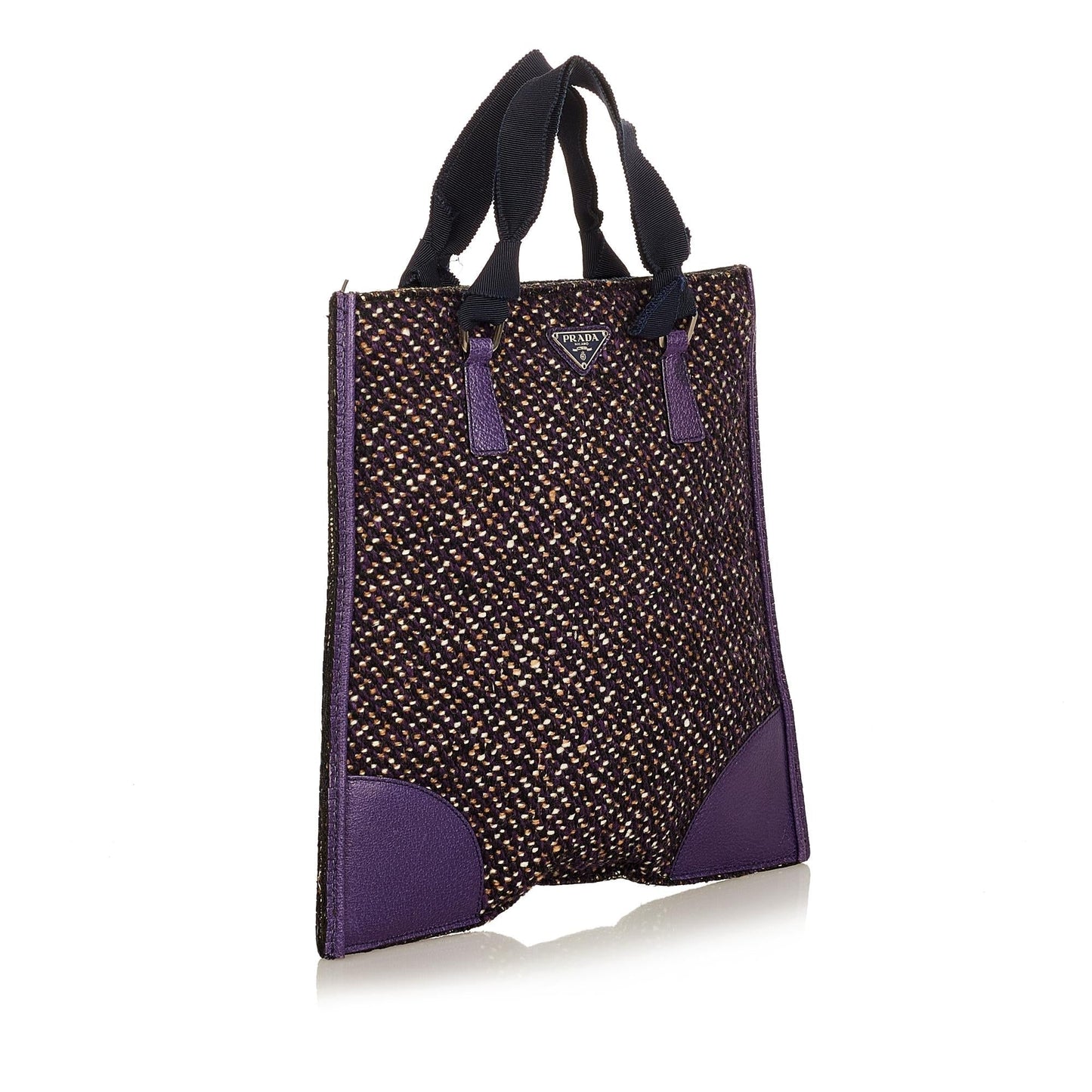 Prada Tweed Tote Bag Shg