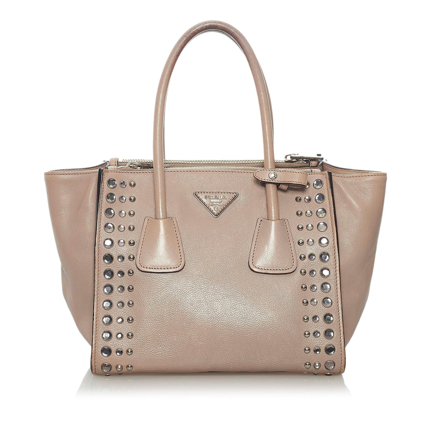 Prada Twin Pocket Handbag Shg Leather Satchel Bag