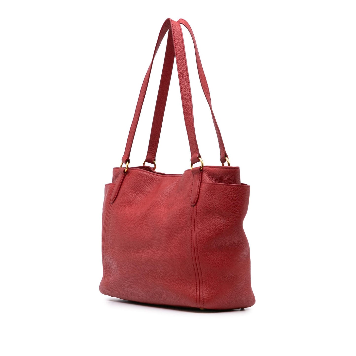 Prada Daino Double Pocket Tote Vitello Tote Bag