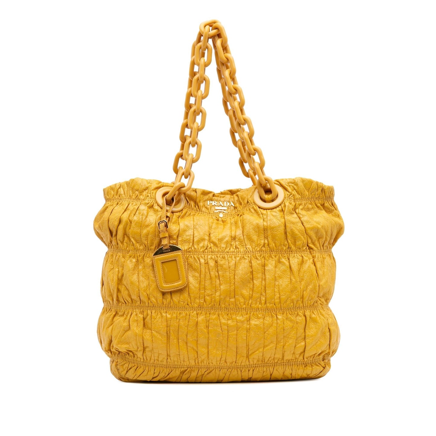 Prada Vernice Gaufre Tote Chain Tote Bag