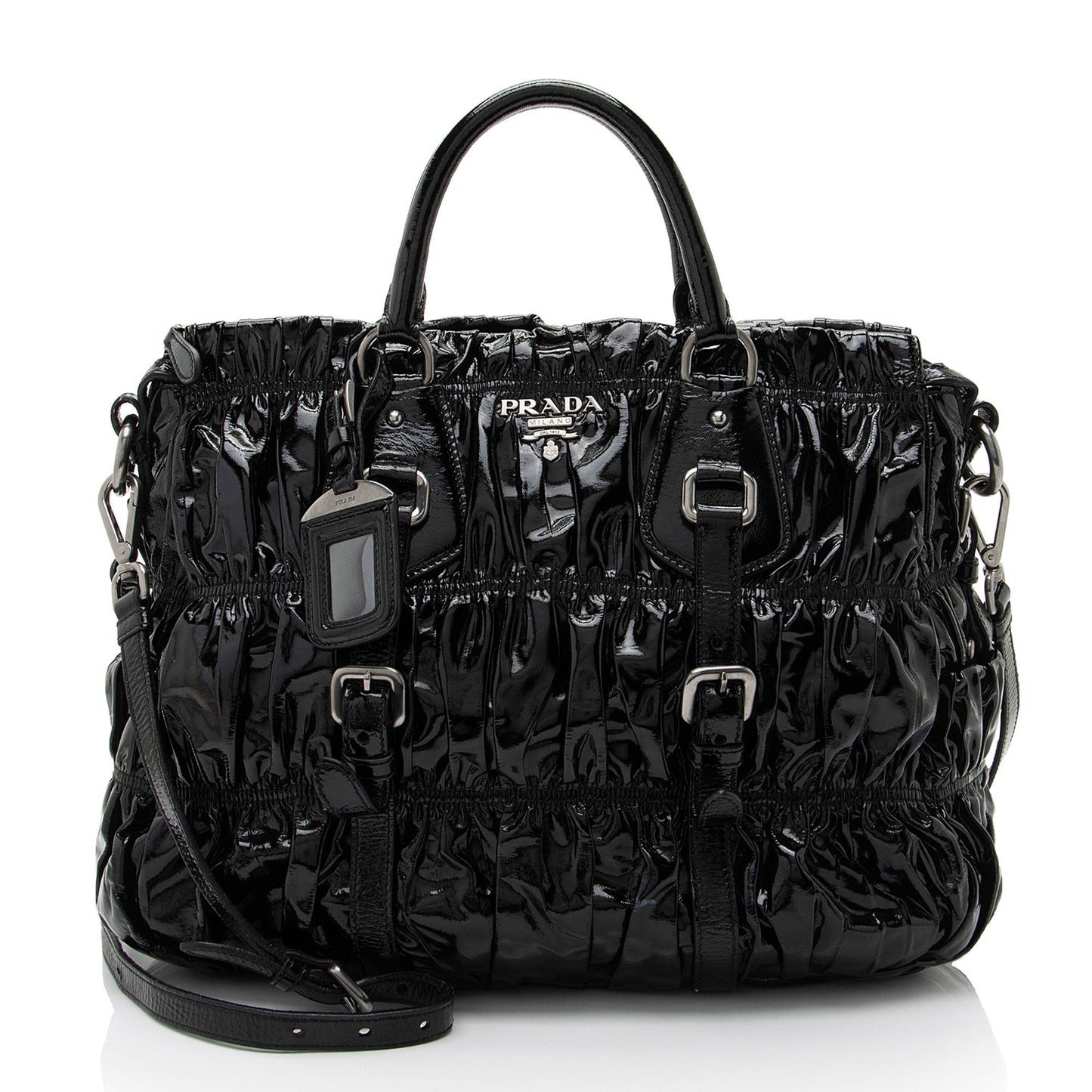 Prada Vernice Gaufre Satchel Large Satchel Bag