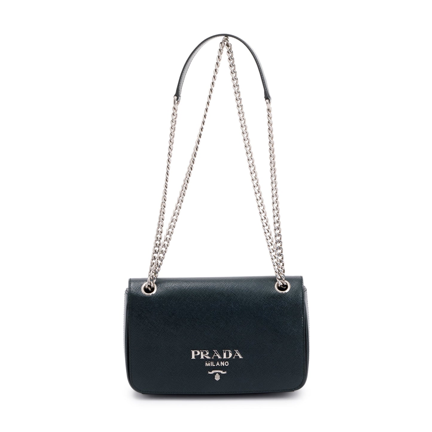 Prada Vernice Saffiano Crossbody Bag Leather Chain