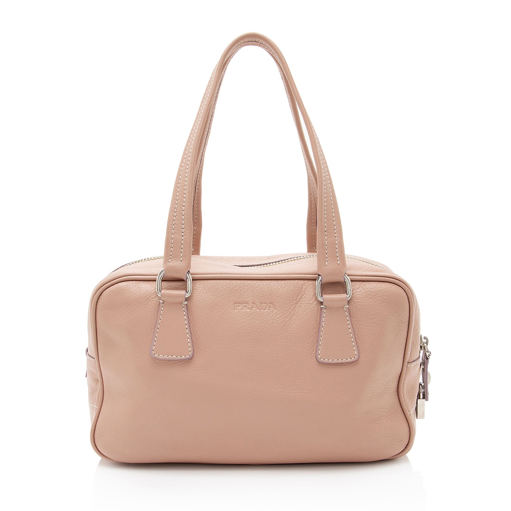Prada Daino Bauletto Satchel Shf Yjluma Vitello Satchel Bag