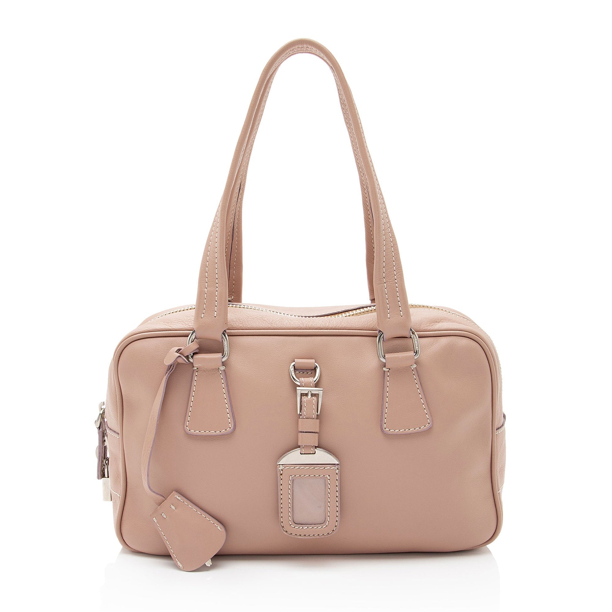 Prada Daino Bauletto Satchel Shf Yjluma Vitello Satchel Bag