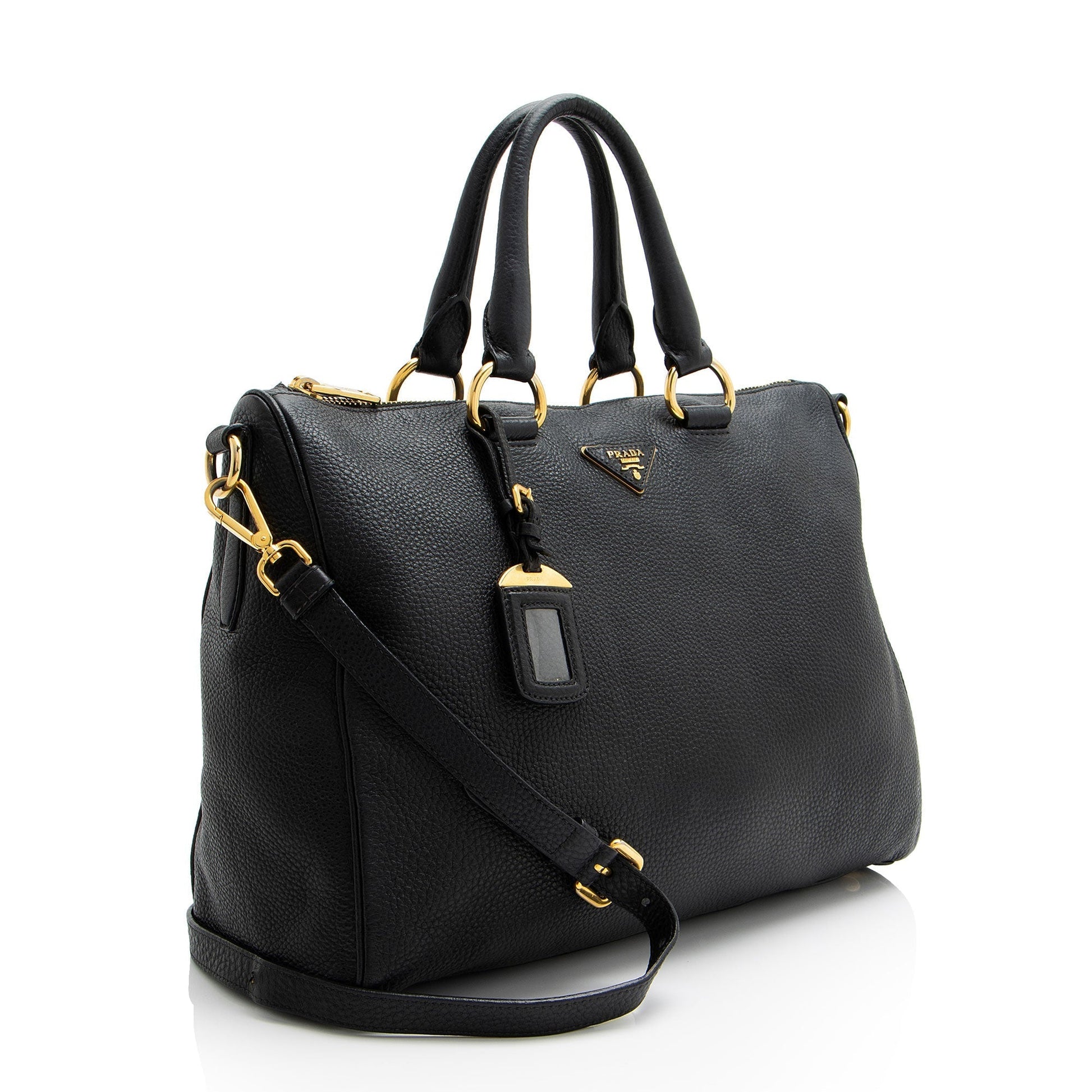 Prada Daino Bauletto Satchel Shf Lukaxy Vitello Satchel Bag