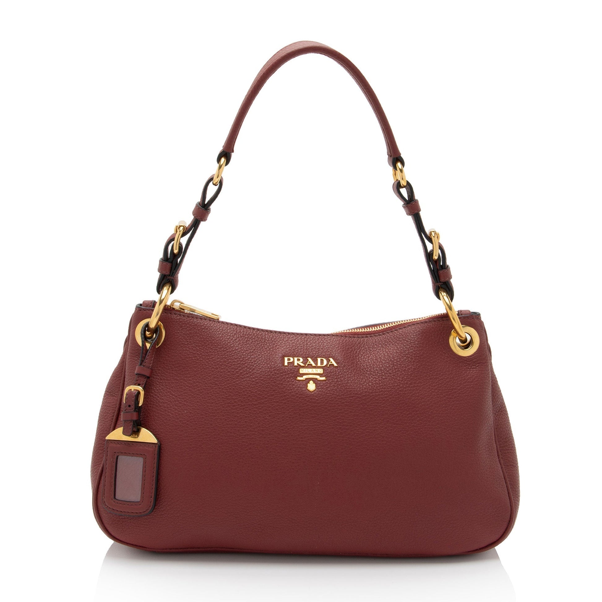 Prada Daino Belted Shoulder Bag Shf Zmofvu Vitello Zip