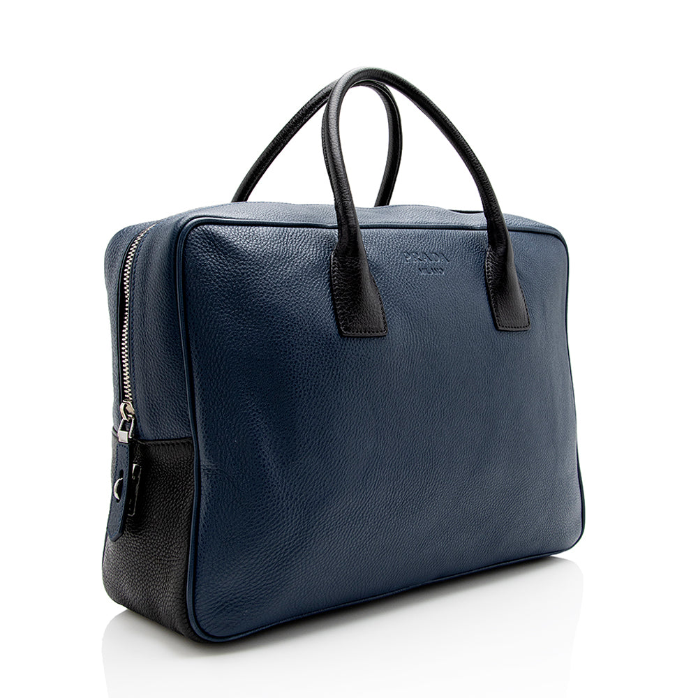 Prada Daino Breifcase Shf Travel Bag Vitello