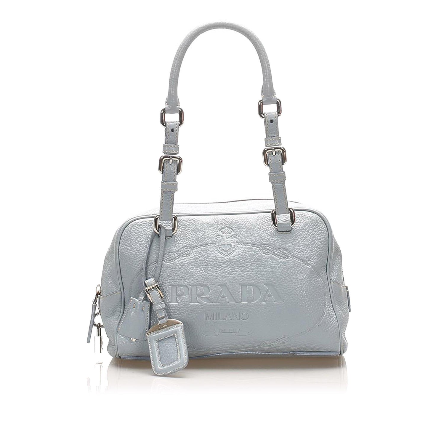Prada Daino Canapa Shoulder Bag Shg Vitello Logo