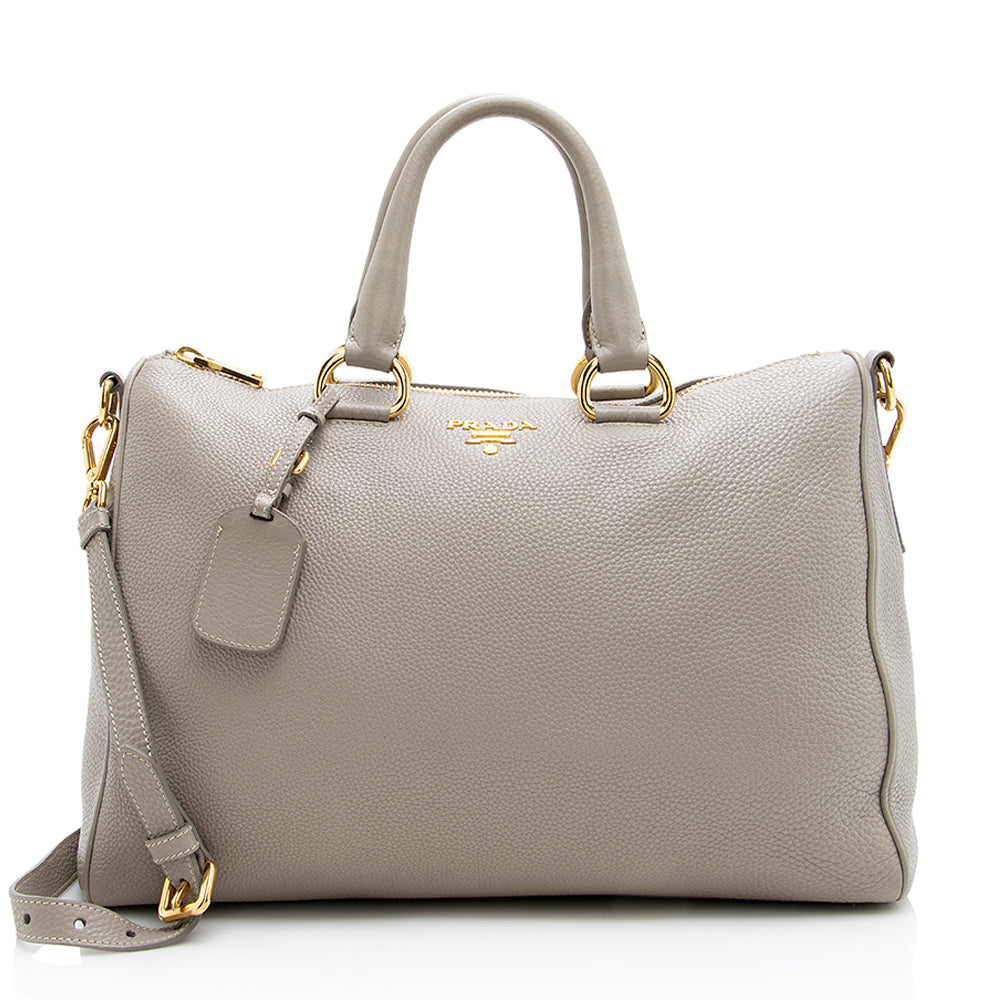 Prada Daino Convertible Tote Shf Vitello Zip Tote Bag
