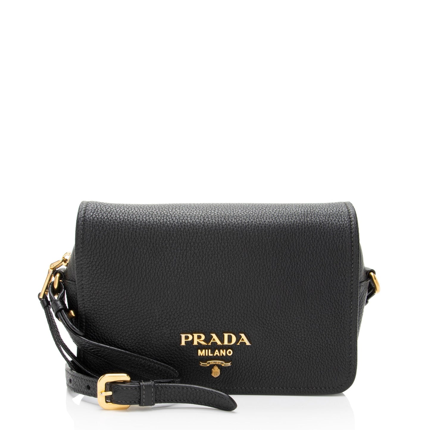 Prada Daino Crossbody Vitello Flap Crossbody Bag