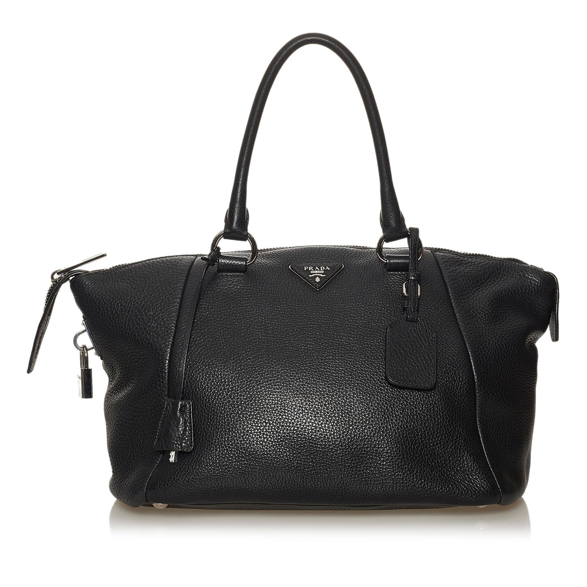 Prada Daino Handbag Shg Vitello Satchel Bag Handbag Shg 29099