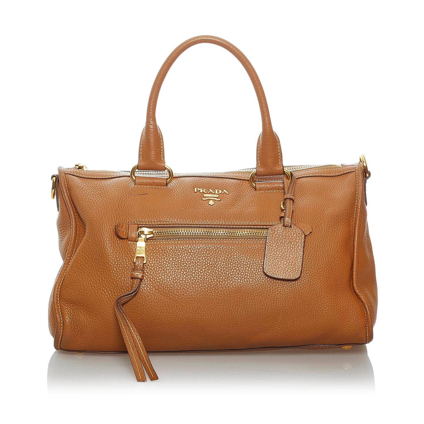 Prada Daino Handbag Shg Vitello Satchel Bag Handbag Shg 29842