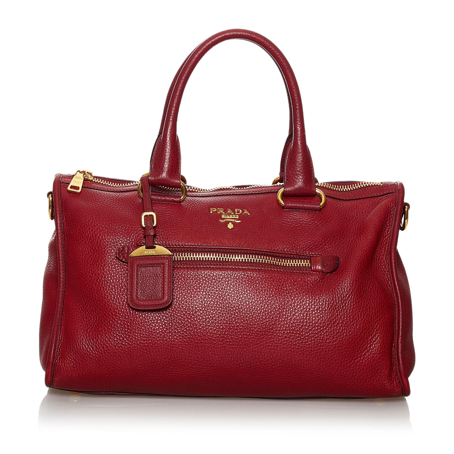 Prada Daino Handbag Shg Vitello Satchel Bag Handbag Shg 30254