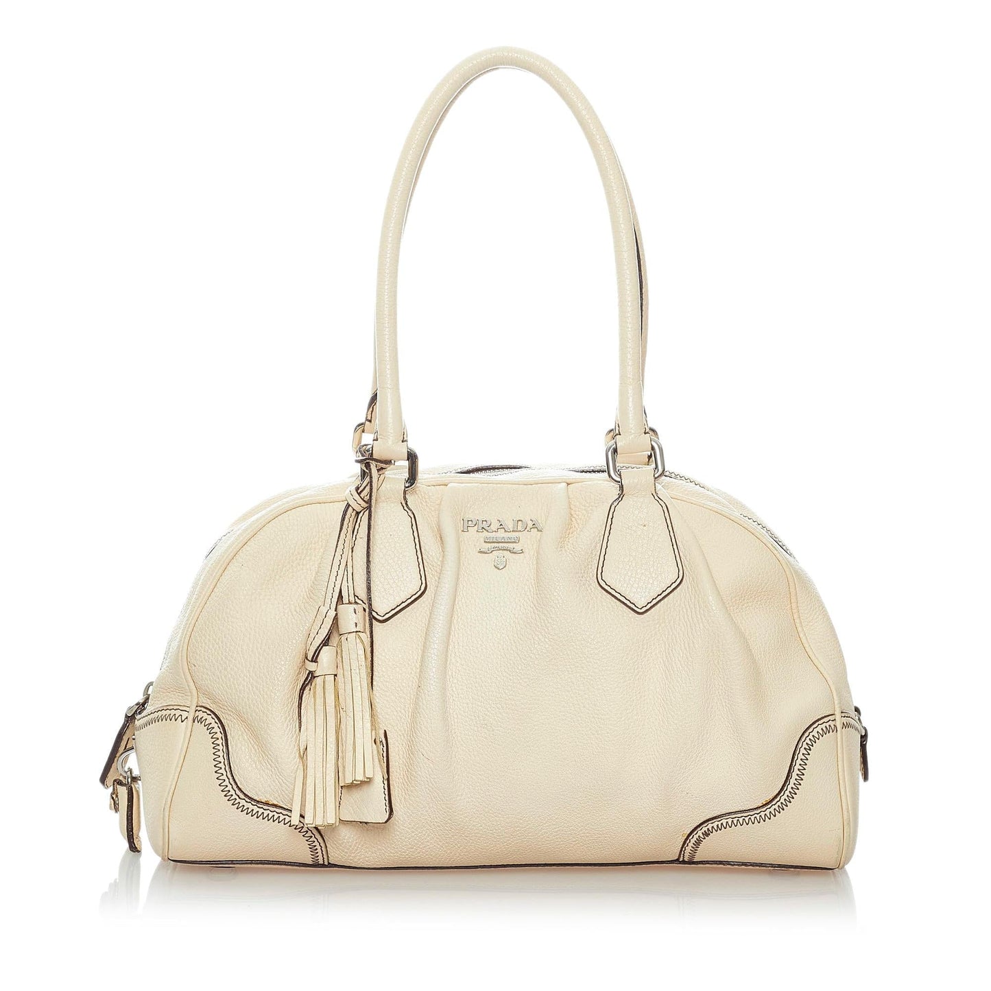 Prada Daino Handbag Shg Vitello Satchel Bag Handbag Shg 31011