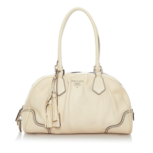 Prada Daino Handbag Shg Vitello Satchel Bag Handbag Shg 31011