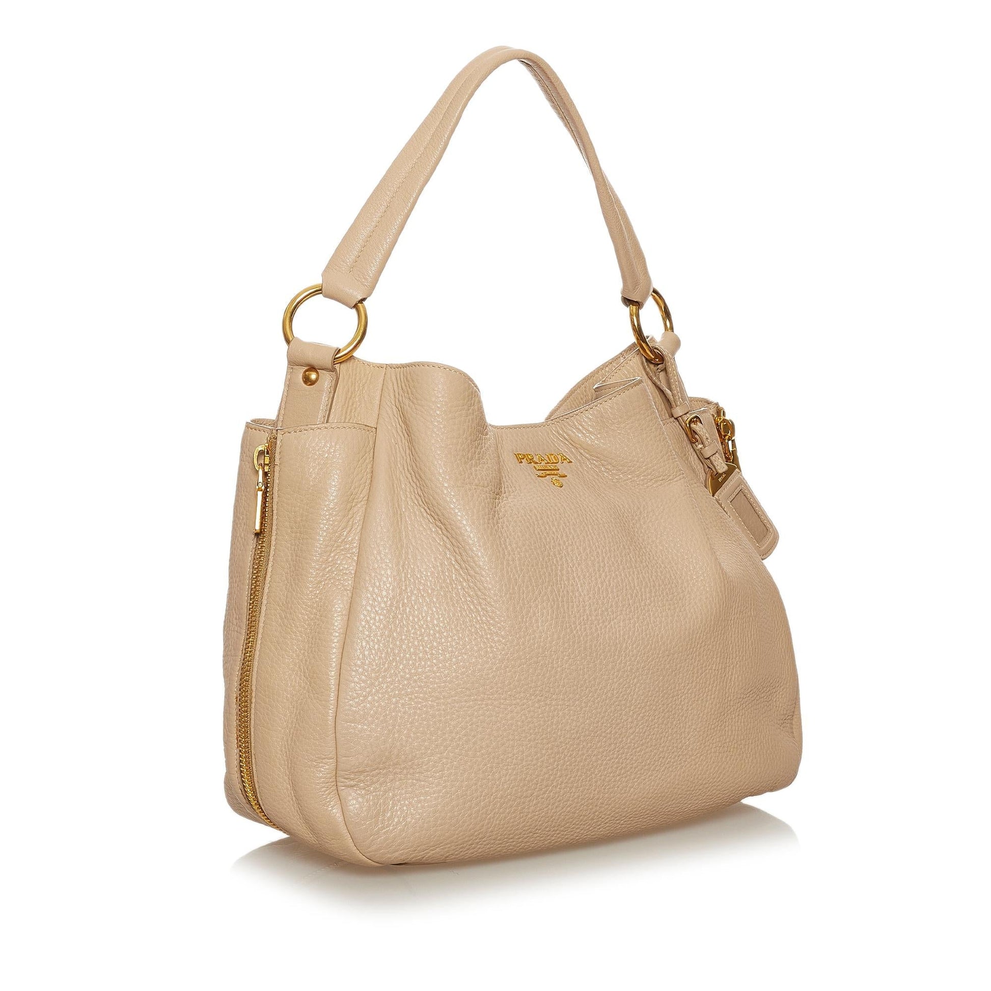 Prada Daino Hobo Bag Shg Vitello Shoulder Bag