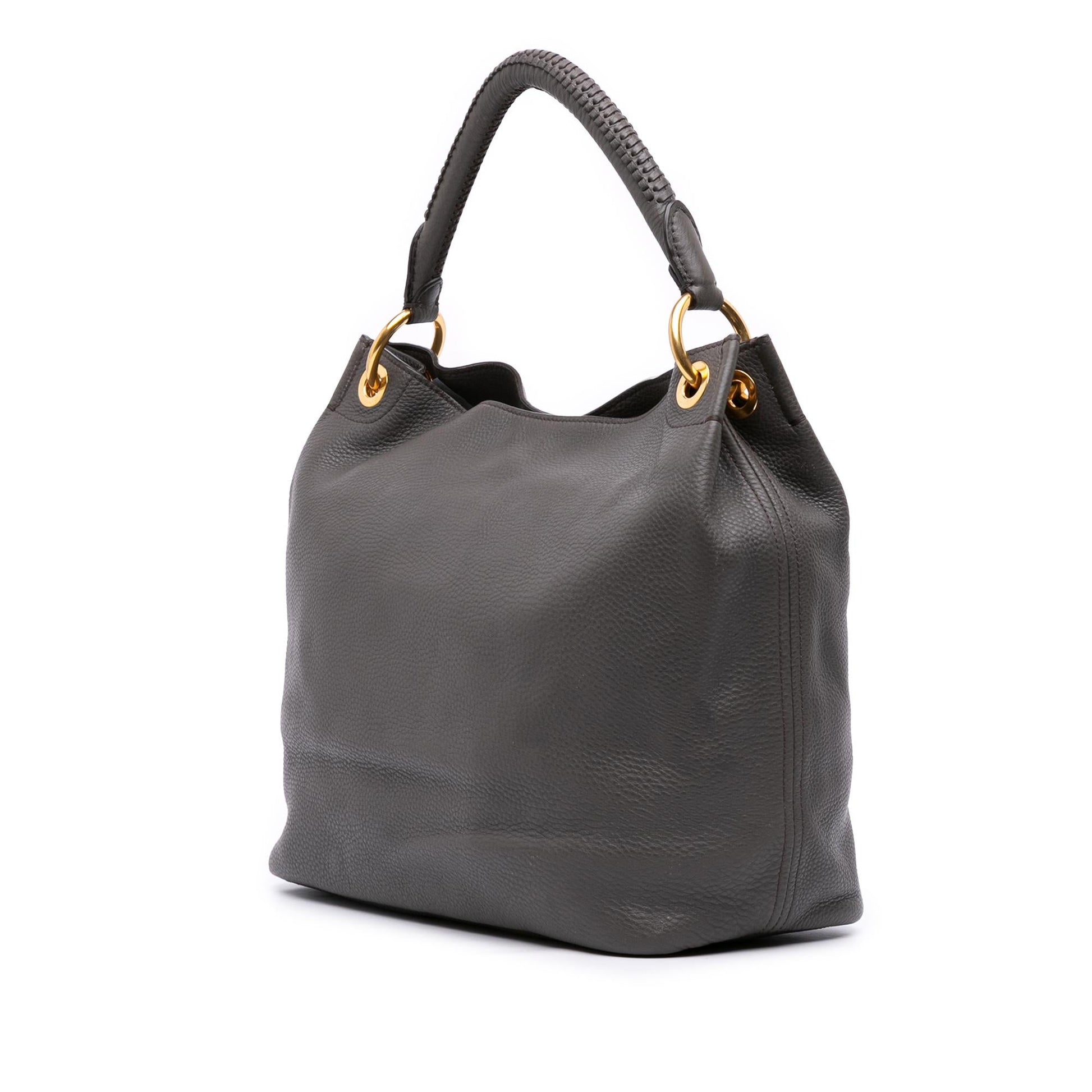 Prada Daino Hobo Vitello Shoulder Bag