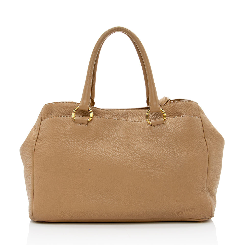 Prada Daino Tote Shf Leather Vitello Tote Bag