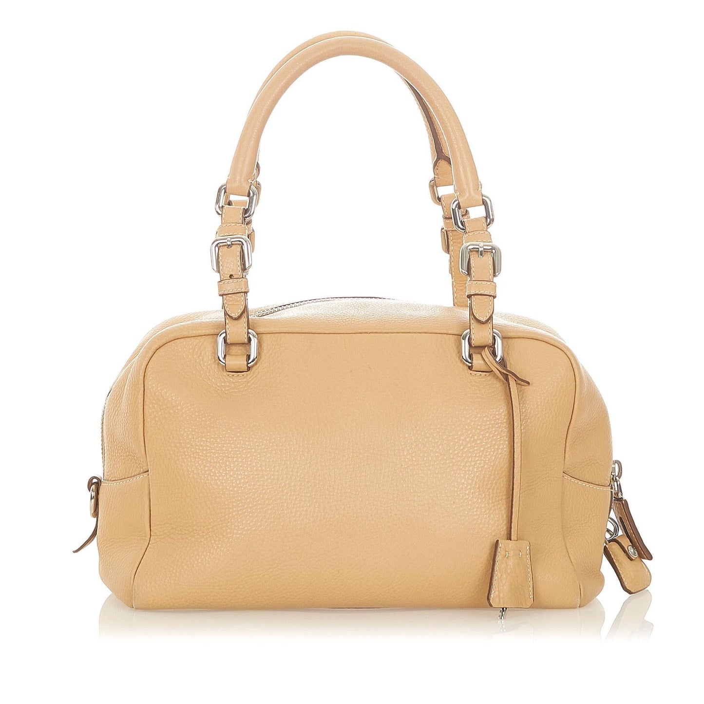 Prada Daino Handbag Shg Vitello Logo Satchel Bag