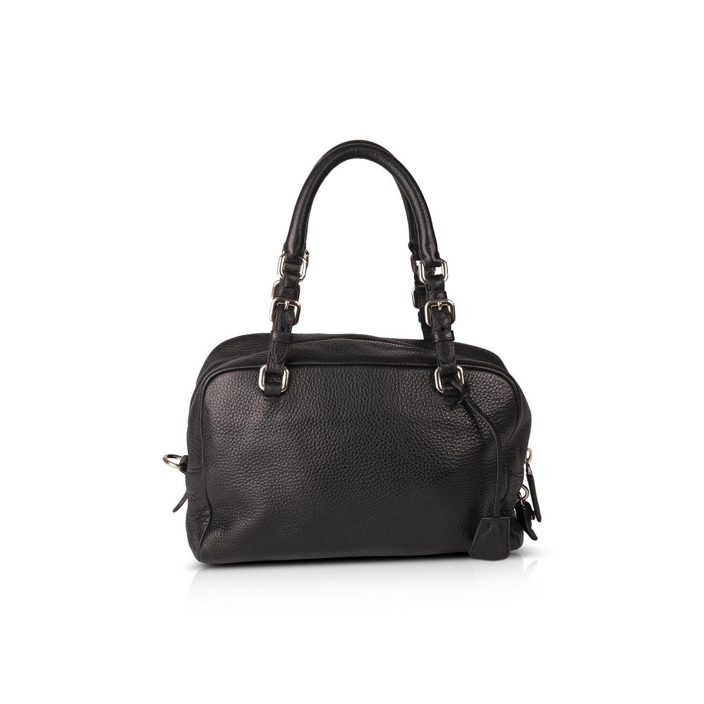 Prada Vitello Daino Bauletto Bag Medium Logo Travel Bag