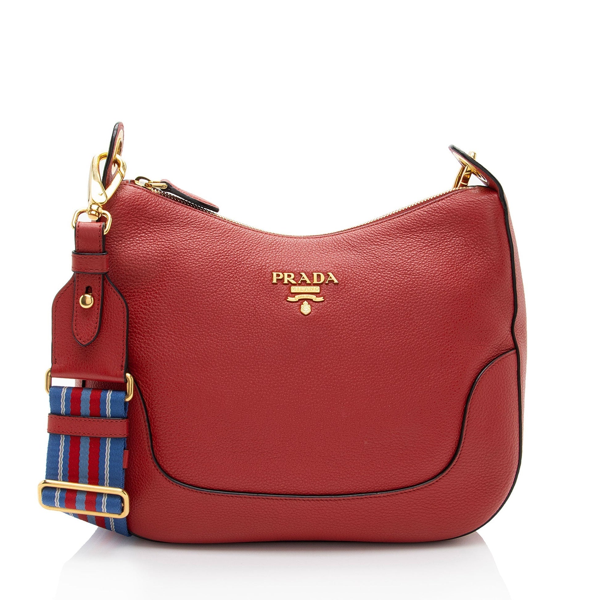 Prada Daino Hobo Vitello Medium Shoulder Bag