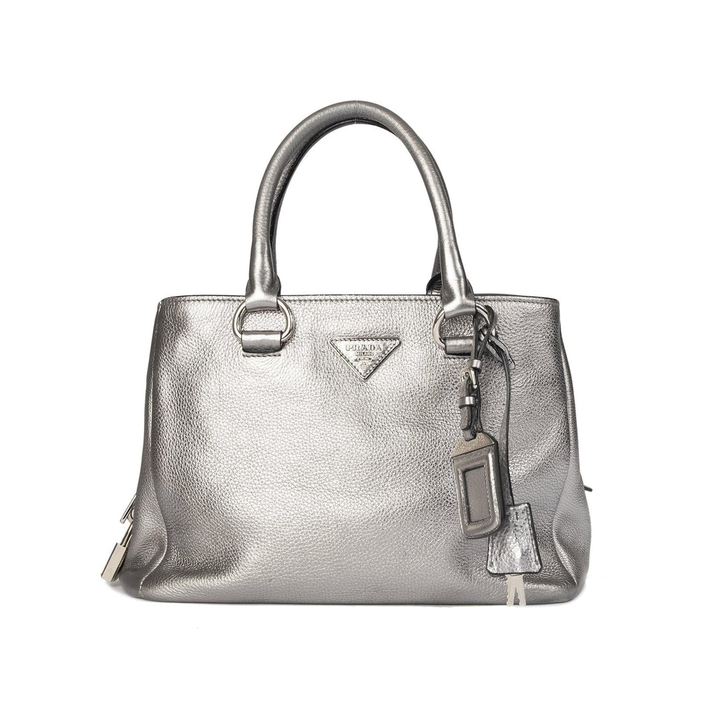 Prada Vitello Daino Metallic Shopping Tote Handbag Tote Bag