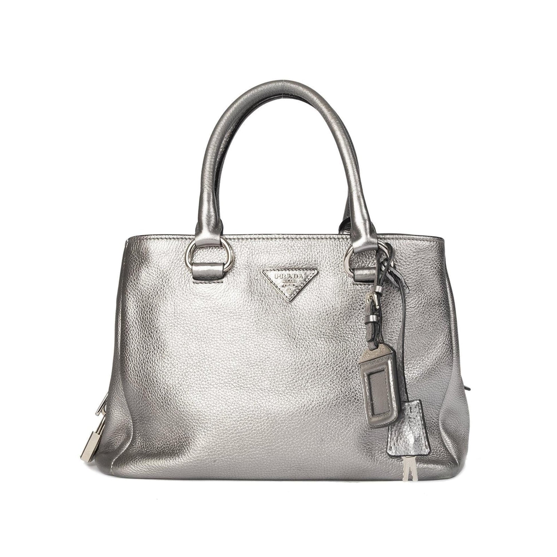Prada Vitello Daino Metallic Shopping Tote Handbag Tote Bag