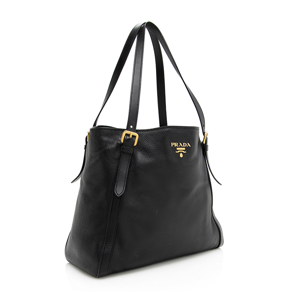 Prada Daino North South Tote Shf Vitello Tote Bag