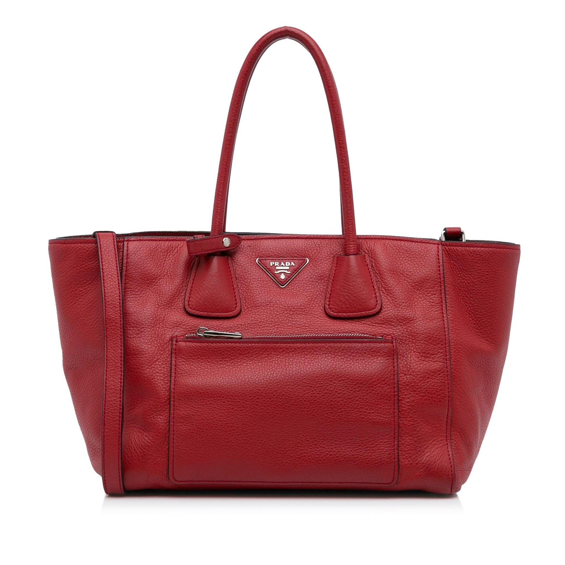 Prada Daino Pocket Satchel Shg O7Rexq Vitello Satchel Bag