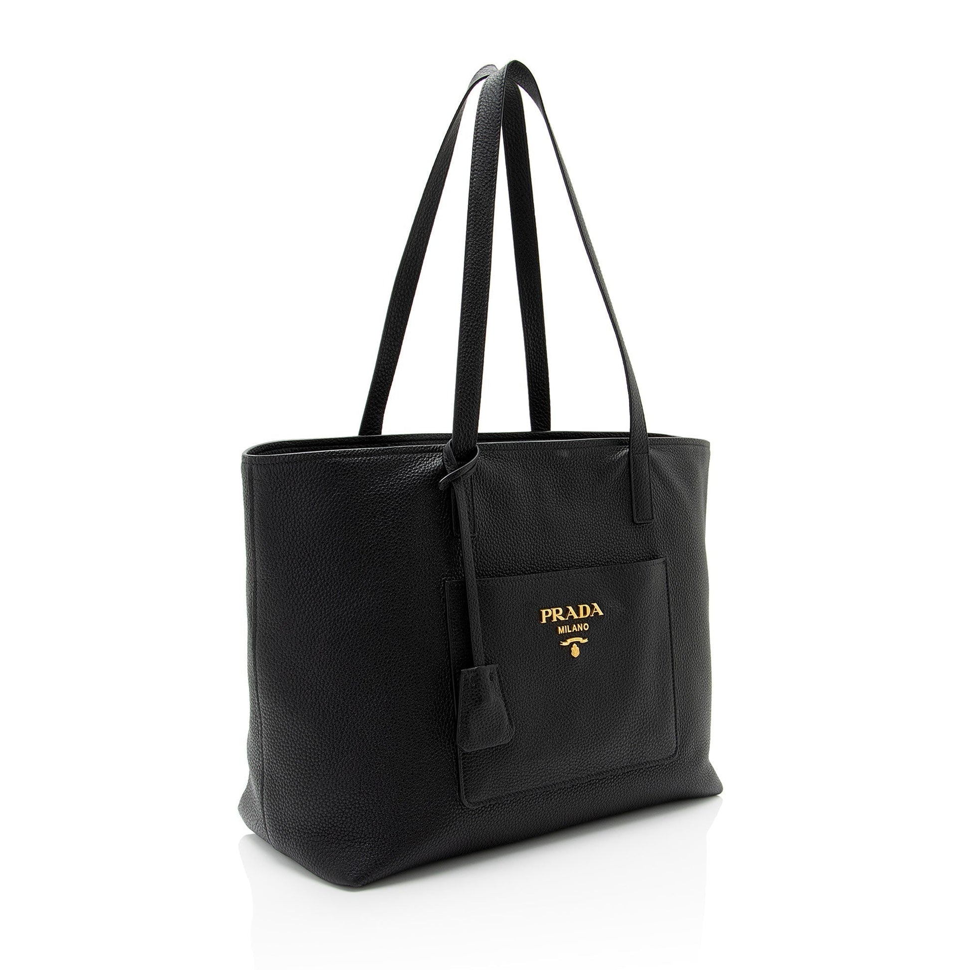 Prada Daino Pocket Shopping Tote Shf Arkuvk Vitello Tote Bag