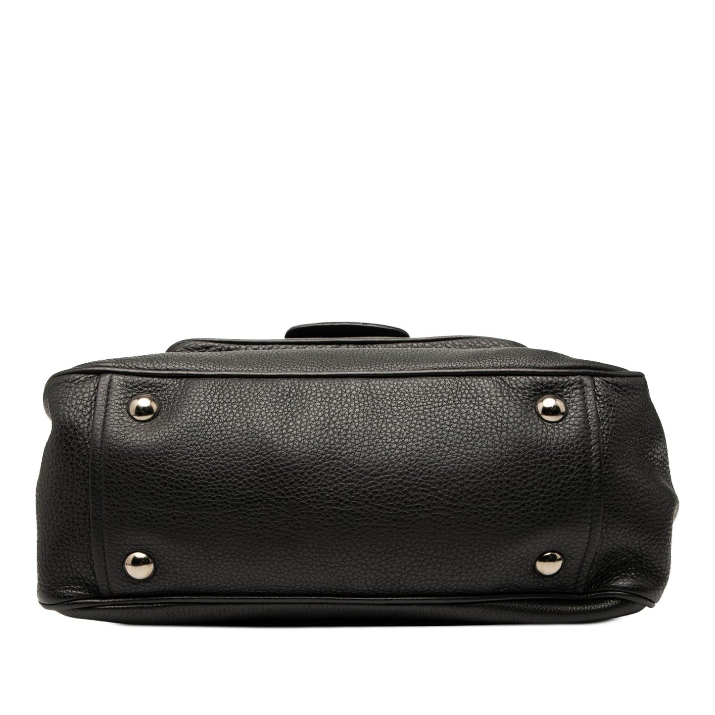 Prada Daino Pushlock Shoulder Bag Vitello Flap