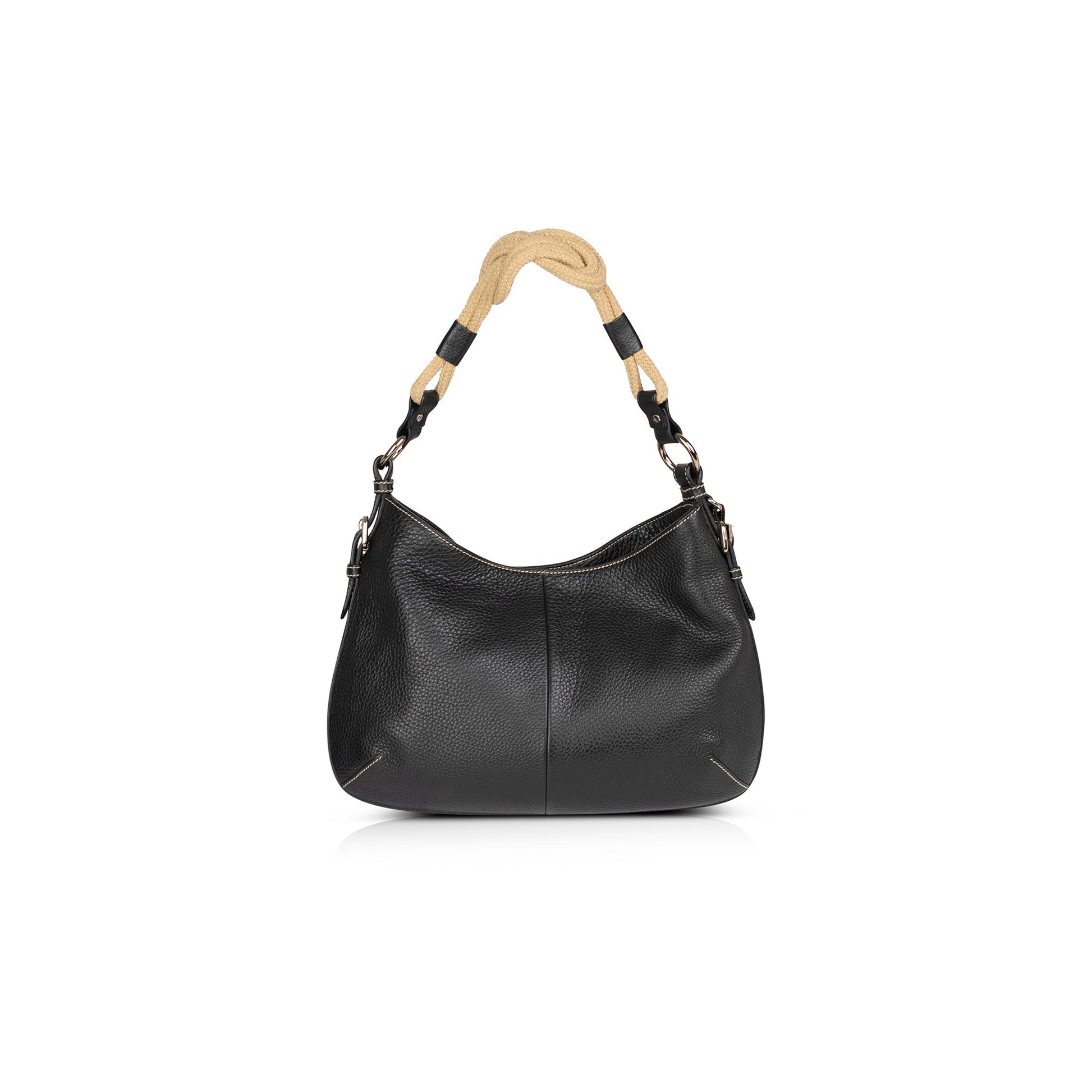 Prada Vitello Daino Rope Knot Hobo Handbag Travel Bag