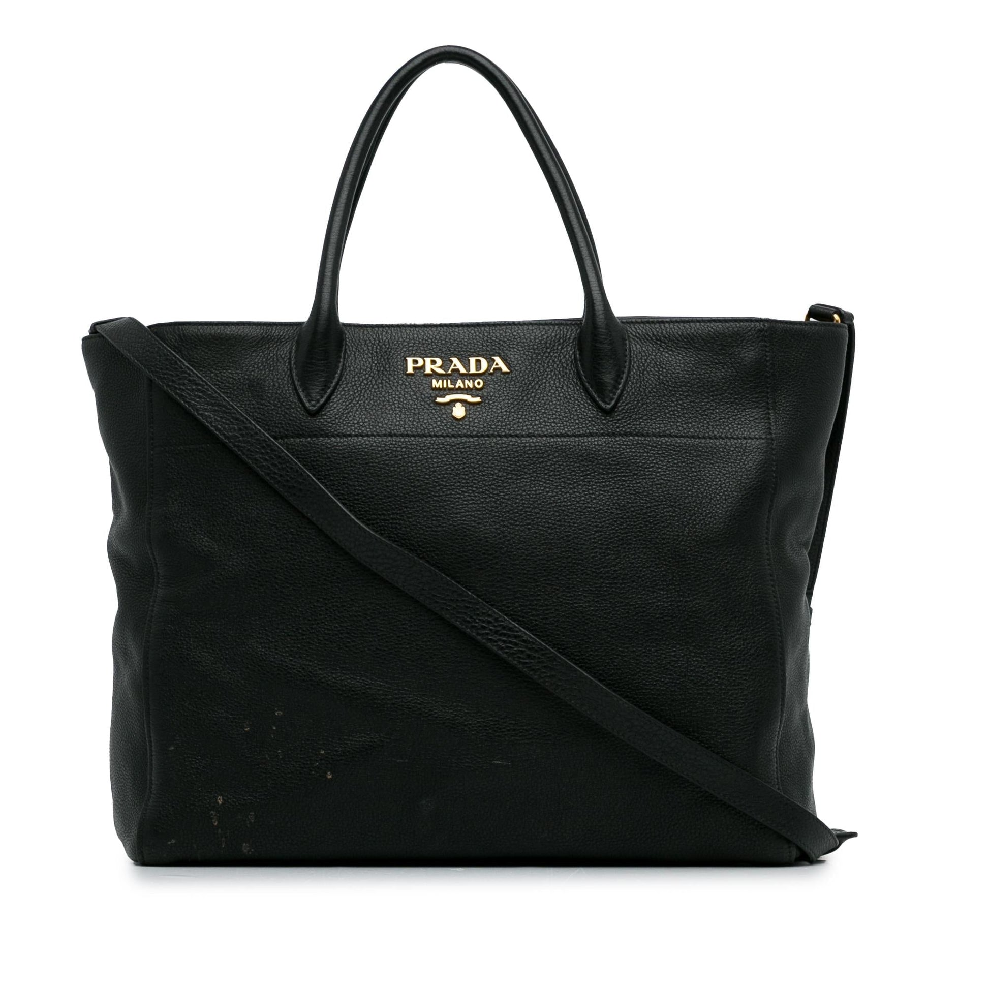 Prada Daino Satchel Shg Miinyq Vitello Satchel Bag
