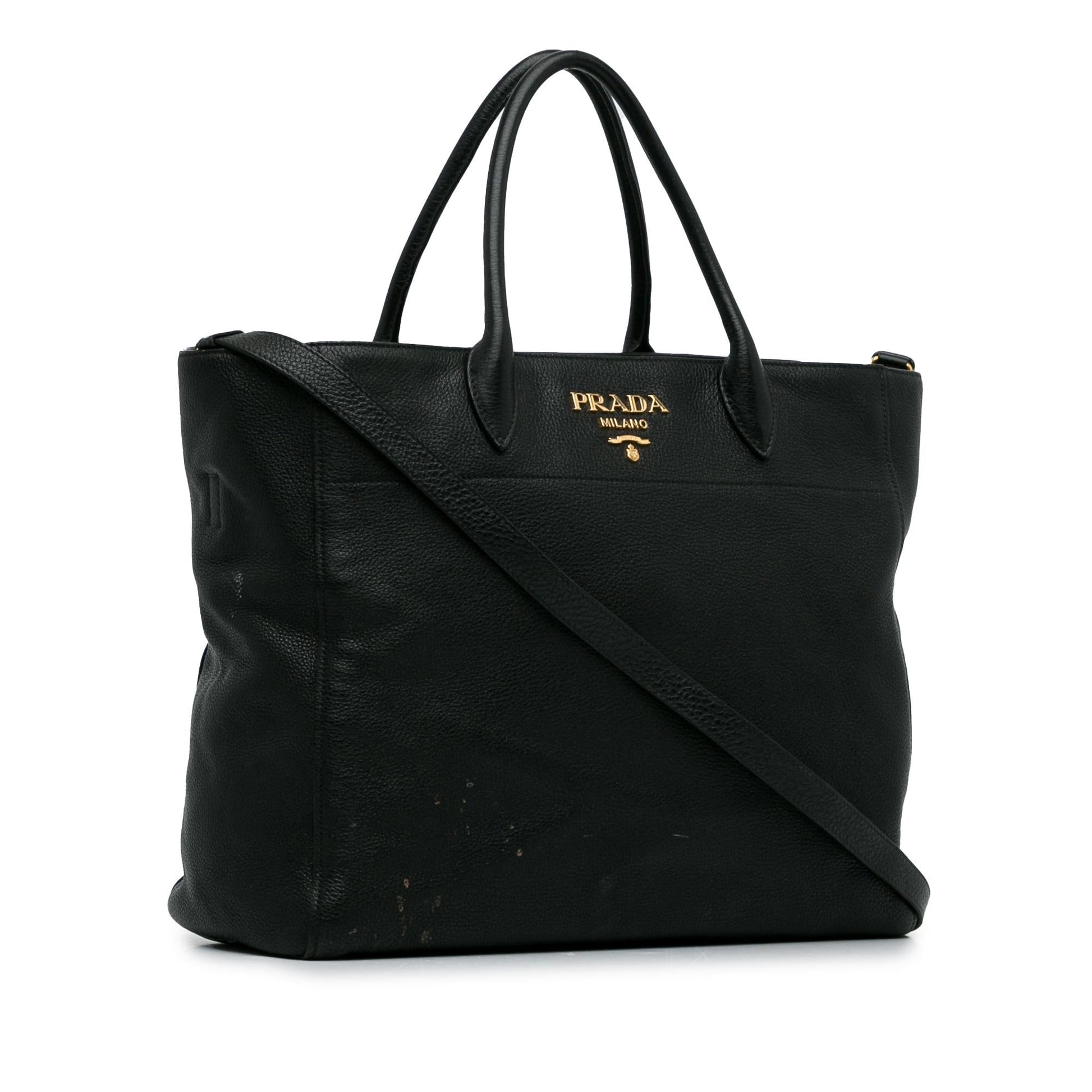 Prada Daino Satchel Shg Miinyq Vitello Satchel Bag