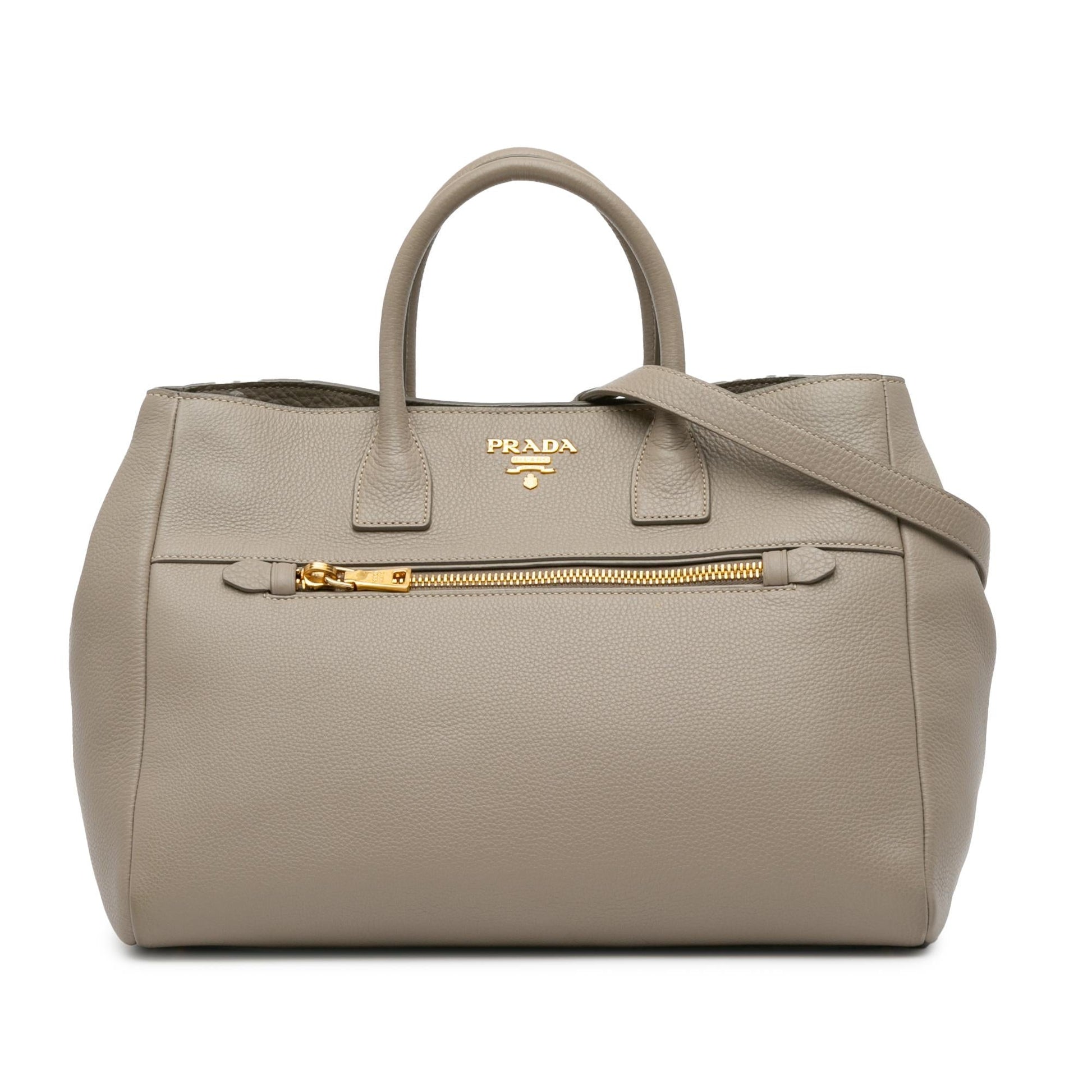 Prada Daino Satchel Shg O025Sl Vitello Satchel Bag