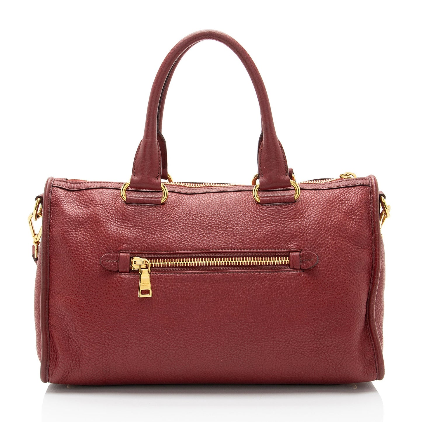 Prada Daino Satchel Shf Aiicao Vitello Zip Satchel Bag