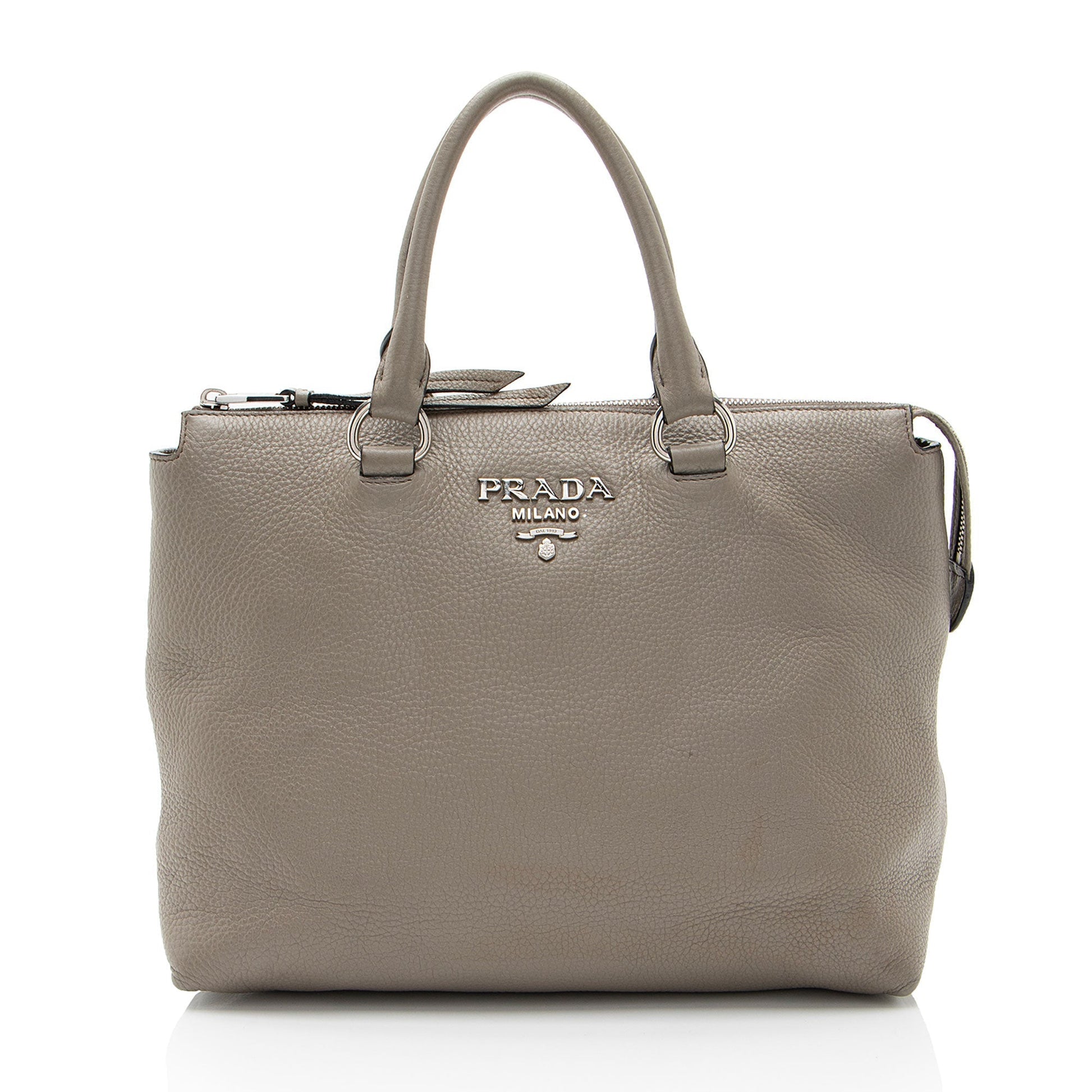 Prada Daino Tote Vitello Zip Tote Bag