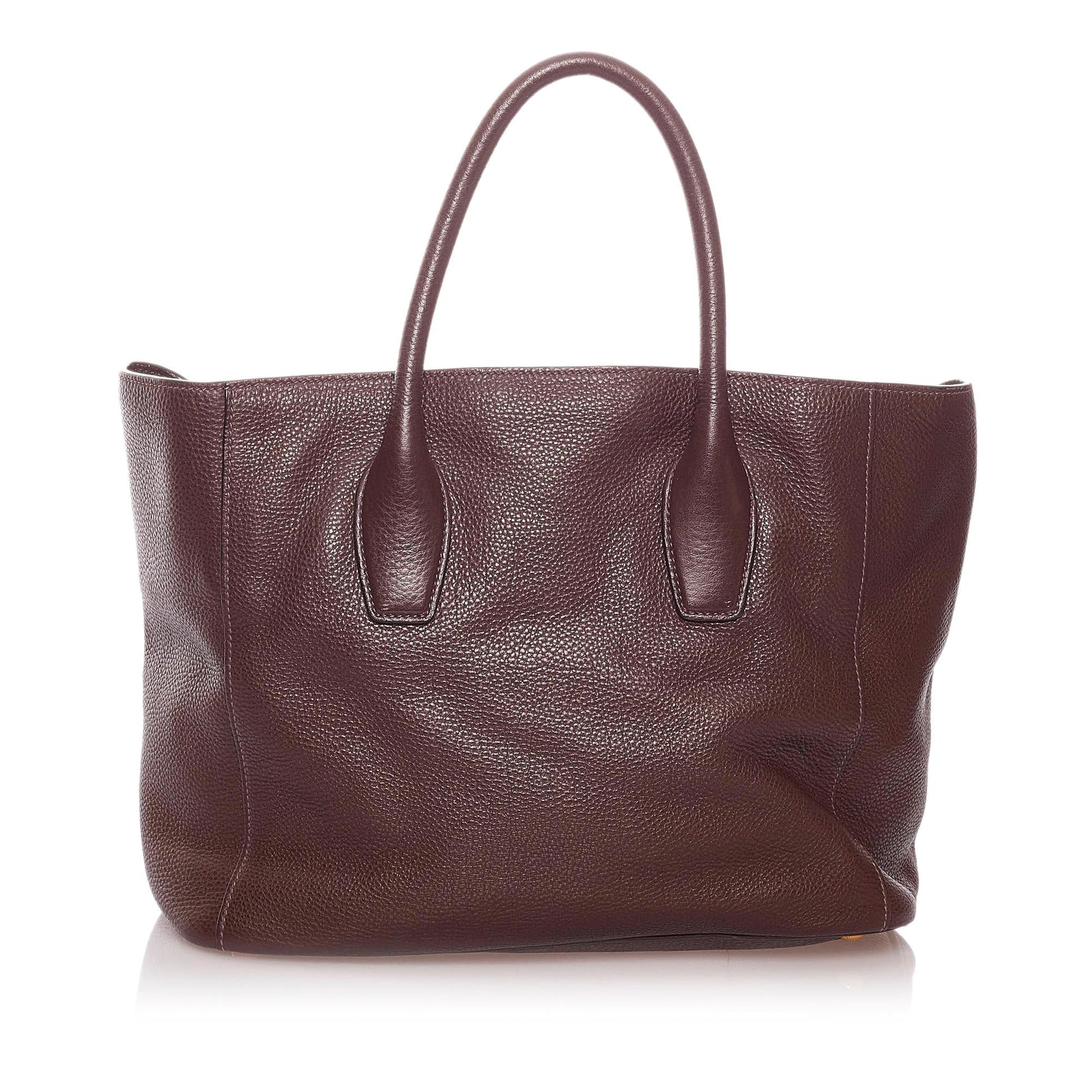 Prada Daino Shopper Tote Bag Shg Vitello