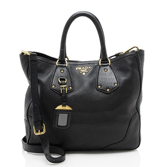 Prada Daino Shopping Tote Vitello Tote Bag