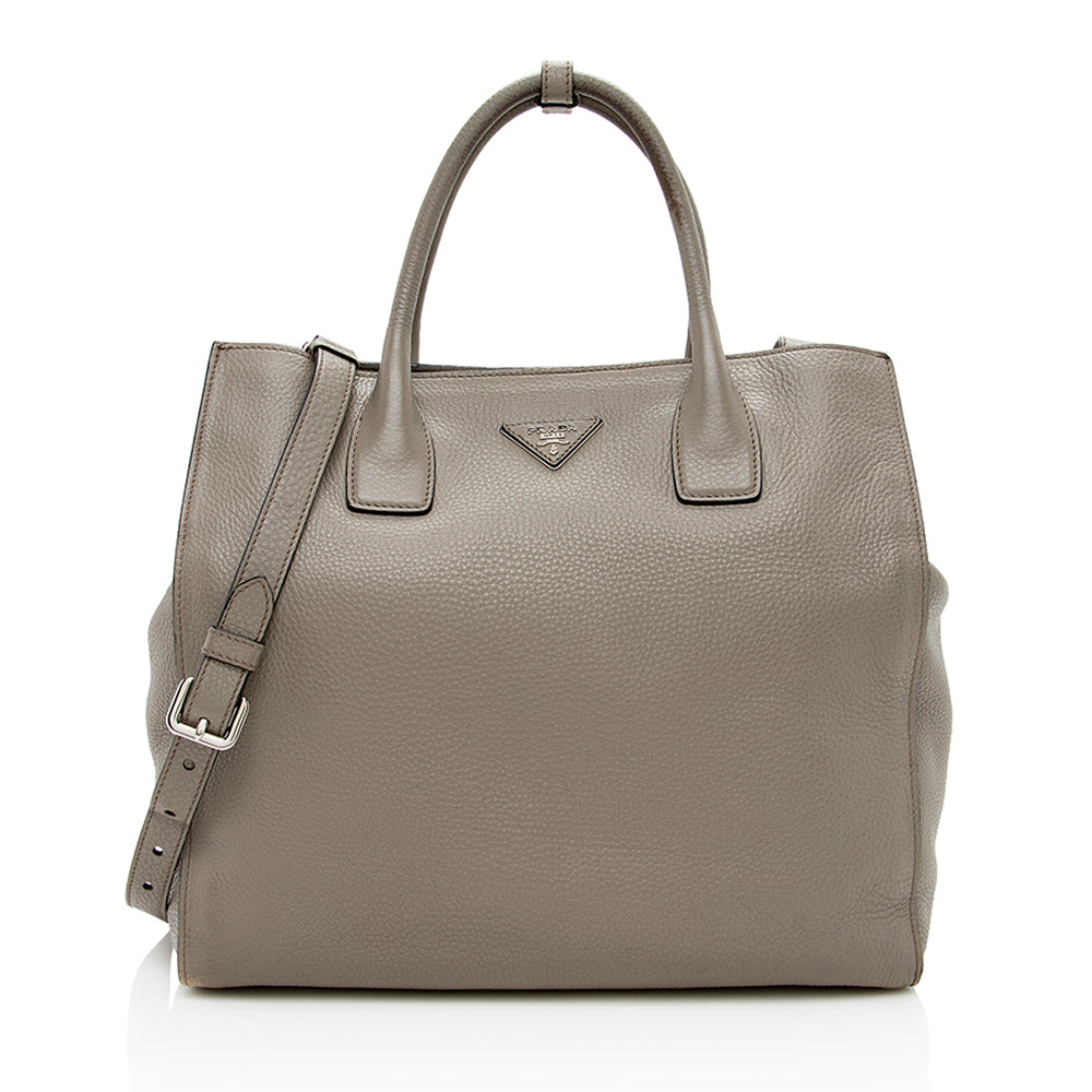 Prada Daino Shopping Tote Shf Vitello Tote Bag
