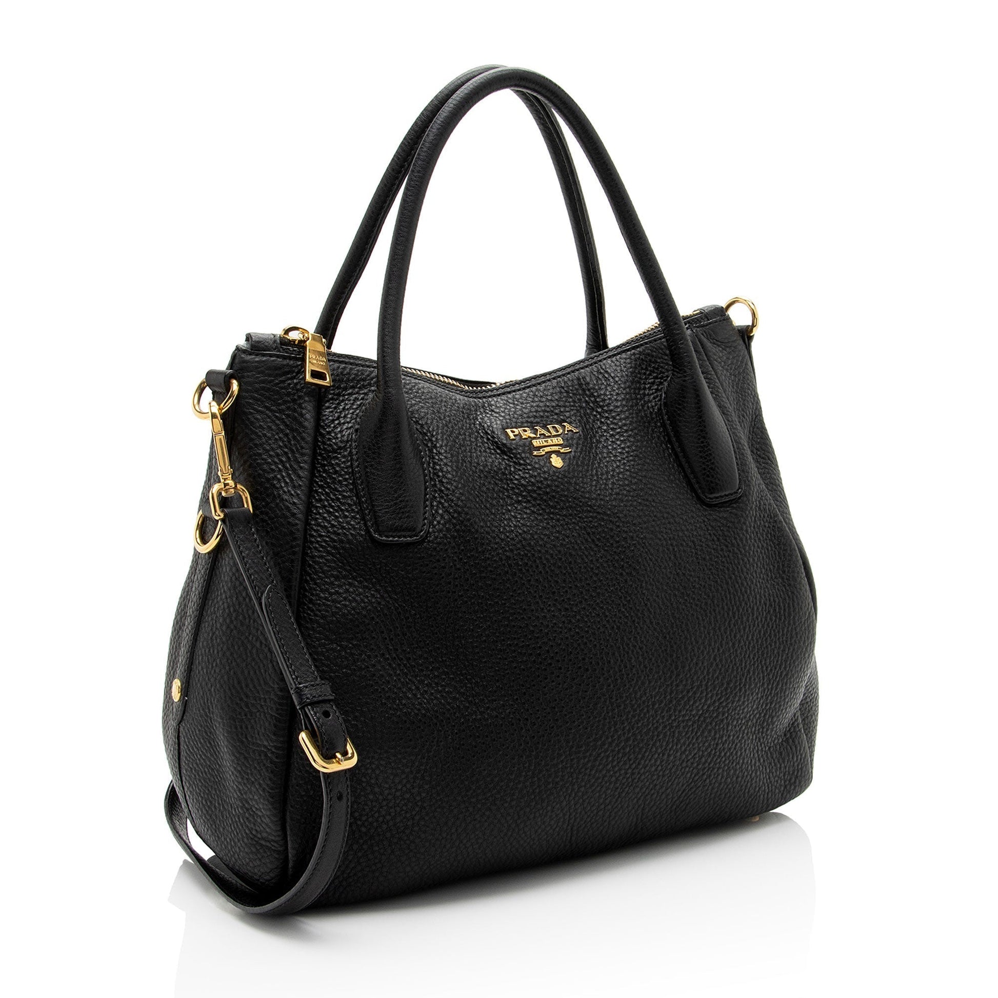 Prada Daino Shopping Tote Shf Vyofuv Vitello Tote Bag