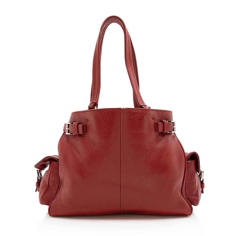 Prada Daino Side Pocket Tote Final Sale Shf Vitello Tote Bag