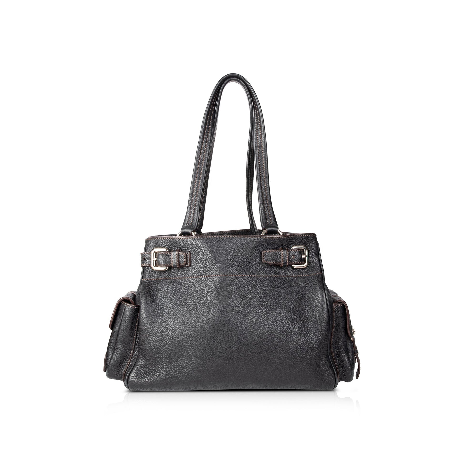 Prada Vitello Daino Side Pocket Tote Handbag Tote Bag