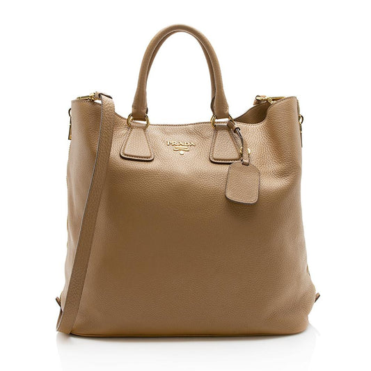 Prada Daino Side Tote Vitello Zip Tote Bag